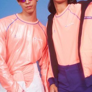 NEW Columbia x Opening Ceremony Omni-Heat Reversible Long Sleeve Shirt